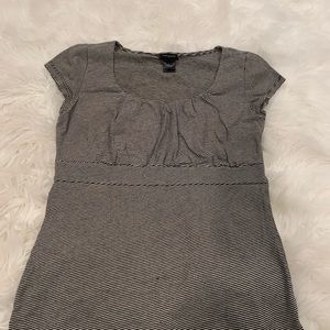 Black and white striped Ann Taylor top